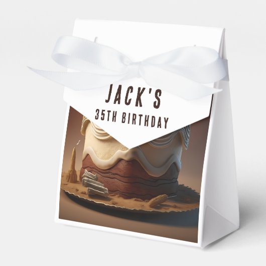 Cowboy-thema verjaardagsgunstboxen bedankdoosjes (Voorkant Zijde)