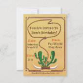 Cowboy thema verjaardagsuitnodigingen kaart (Voorkant)