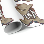 Cowboy themafeest cadeaupapier (Rol Hoek)