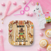 Cowboy Thmed Birthday Papieren Bordje (Feest)