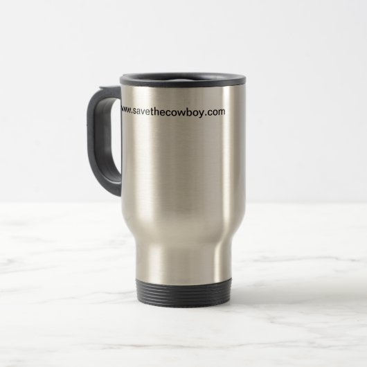 Cowboy Travel Mug Reisbeker (Voorkant links)
