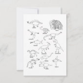 Cowboy Trex Dinosaurus Kinderen Verjaardag Dank u Bedankkaart (Achterkant)