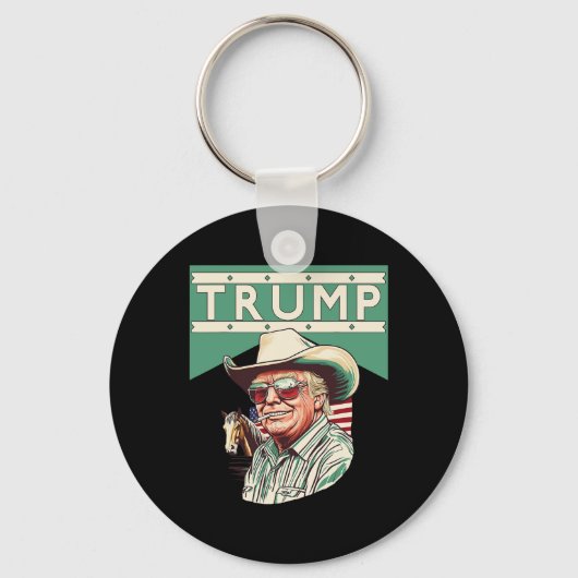 Cowboy Trump is mijn President Sleutelhanger (Voorkant)