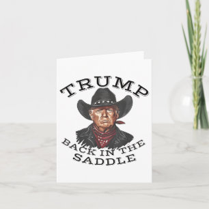Cowboy Trump terug in het zadel inauguratie 2025 Kaart