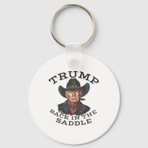 Cowboy Trump terug in het zadel inauguratie 2025 Sleutelhanger