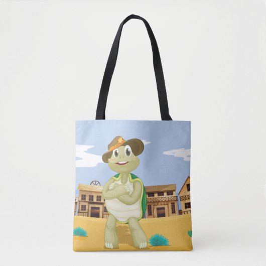 Cowboy Turtle Canvas tas (Voorkant)