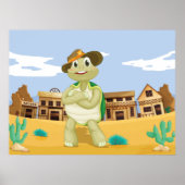 Cowboy Turtle Poster (Voorkant)
