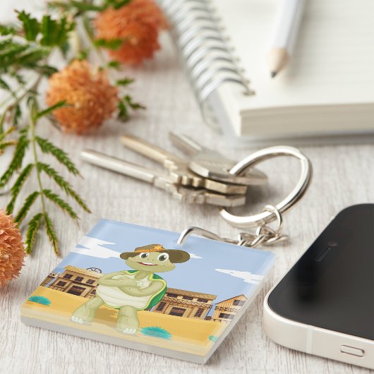 Cowboy Turtle Sleutelhanger