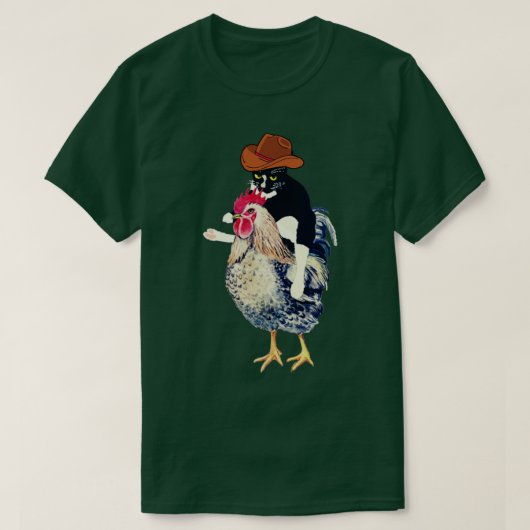 Cowboy tuxedo-kat op een gekke kattenliefhebber t-shirt (Design voorkant)