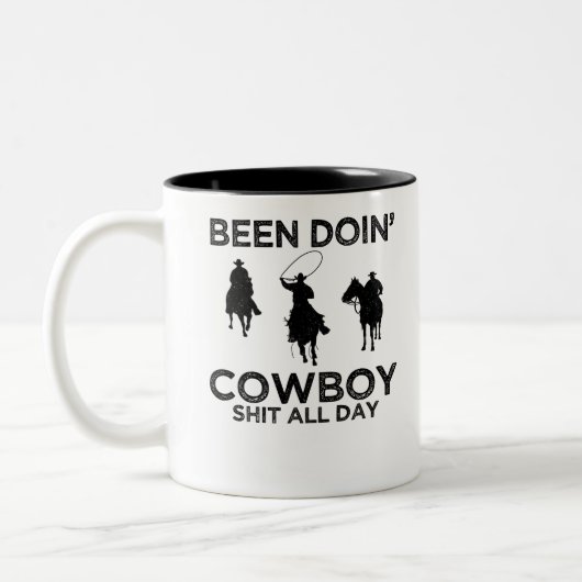 cowboy tweekleurige koffiemok (Links)
