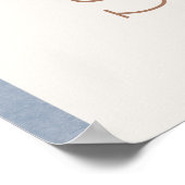 Cowboy Twins Baby shower Welkomstbord Poster (Hoek)