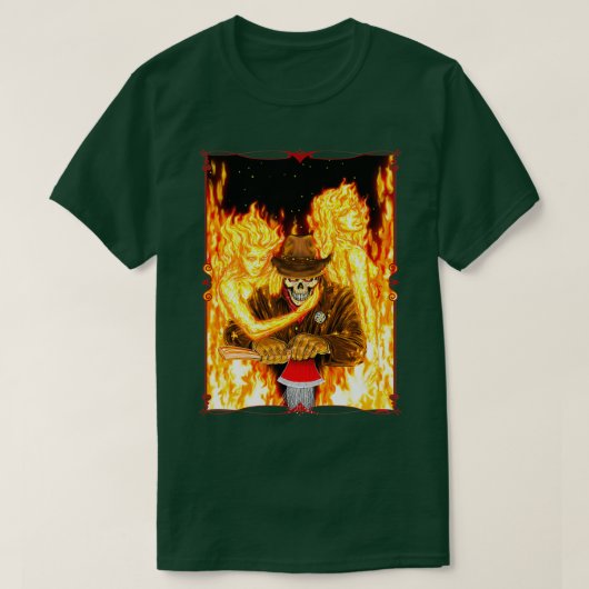 Cowboy uit de hel met Ax Classic TShirt (Design voorkant)