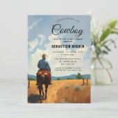Cowboy uitnodiging (Staand voorkant)