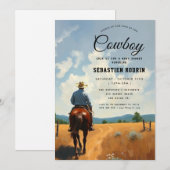 Cowboy uitnodiging (Voorkant / Achterkant)