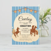 Cowboy uitnodiging (Staand voorkant)