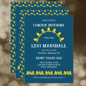 Cowboy uitnodiging voor verjaardagsfeestje