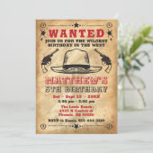 Cowboy-uitnodiging, Westerne verjaardag Kaart (Staand voorkant)