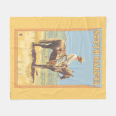 Cowboy (Uitzicht)South Dakota Fleece Deken (Voorkant (Horizontaal))