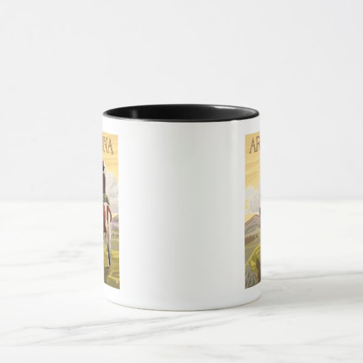 Cowboy (Uitzicht van achteren)Arizona Mok (Midden)