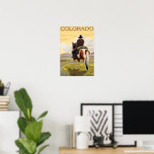 Cowboy (Uitzicht van achteren) Colorado Poster (Thuiskantoor)