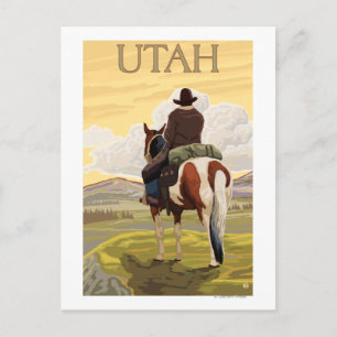 Cowboy (Uitzicht van achteren)Utah Briefkaart