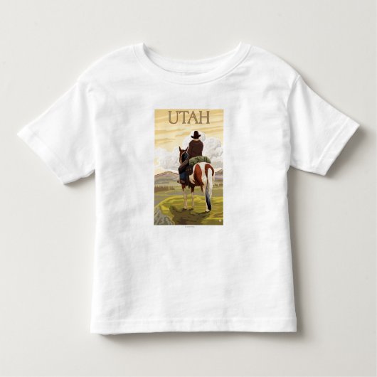 Cowboy (Uitzicht van achteren)Utah Kinder Shirts (Voorkant)