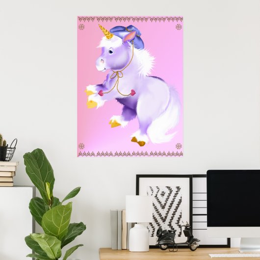 Cowboy Unicorn Poster (Thuiskantoor)
