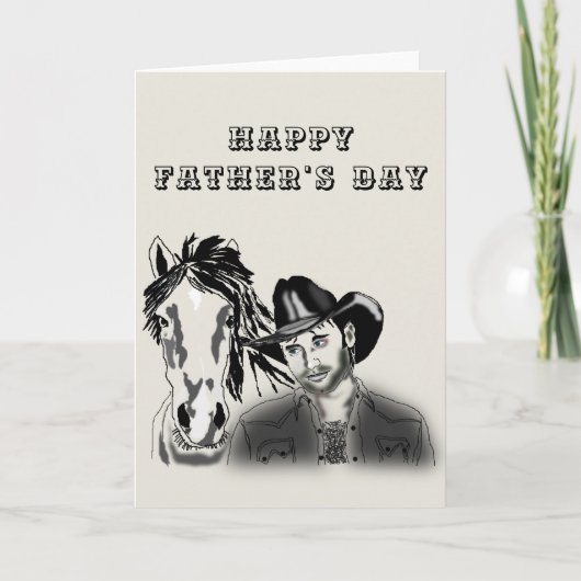Cowboy Vaderdag Kaart (Voorkant)
