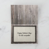 Cowboy Vaderdag, zoon in de wet, Rustic Wood Kijk Kaart (Binnen)