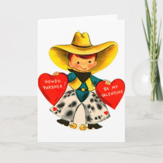  Cowboy Valentijnsdag Wenskaart Feestdagen Kaart (Voorkant)