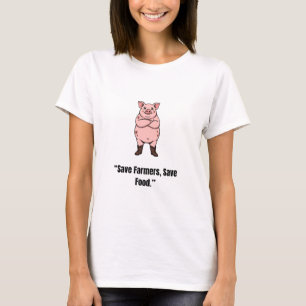 Cowboy Varken Attitude – Grappige Cartoon T-shirt