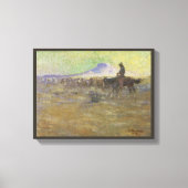 Cowboy vee drijft op de Range door Lon Megargee Canvas Afdruk (Voorkant)
