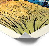 Cowboy vee Ranch Jongen Grafische Kunst Poster (Hoek)