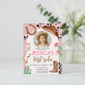 Cowboy Verjaardag 1e Rodeo Verjaardagsfeest Briefkaart (Staand voorkant)