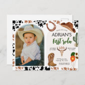 Cowboy Verjaardag 1e Rodeo Verjaardagsfeest Briefkaart (Voorkant / Achterkant)