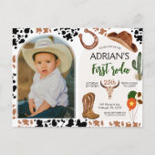 Cowboy Verjaardag 1e Rodeo Verjaardagsfeest Briefkaart (Voorkant)