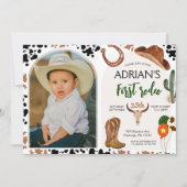 Cowboy Verjaardag 1e Rodeo Verjaardagsfeest Kaart (Voorkant)