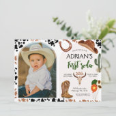Cowboy Verjaardag 1e Rodeo Verjaardagsfeest Kaart (Staand voorkant)
