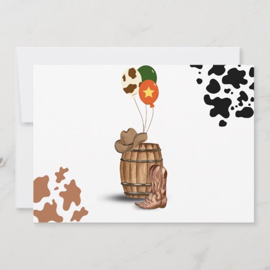 Cowboy Verjaardag 1e Rodeo Verjaardagsfeest Kaart (Achterkant)