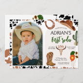 Cowboy Verjaardag 1e Rodeo Verjaardagsfeest Kaart (Voorkant / Achterkant)