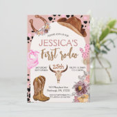 Cowboy Verjaardag 1e Rodeo Verjaardagsfeest Kaart (Staand voorkant)