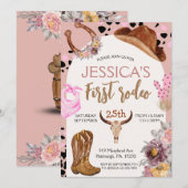 Cowboy Verjaardag 1e Rodeo Verjaardagsfeest Kaart (Voorkant / Achterkant)