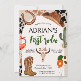 Cowboy Verjaardag 1e Rodeo Verjaardagsfeest Kaart