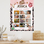 Cowboy Verjaardag 1e Rodeo Verjaardagsfeest Poster (Keuken)