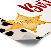 Cowboy Verjaardag 2d Rodeo Verjaardagsfeest Poster (Hoek)