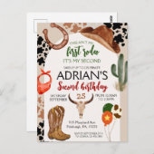 Cowboy Verjaardag 2e Rodeo Verjaardagsfeestje Briefkaart (Voorkant / Achterkant)