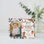 Cowboy-verjaardag 2e Rodeo-verjaardagsfeestje Briefkaart (Staand voorkant)