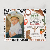 Cowboy-verjaardag 2e Rodeo-verjaardagsfeestje Briefkaart (Voorkant)