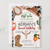 Cowboy Verjaardag 2e Rodeo Verjaardagsfeestje Kaart (Voorkant)