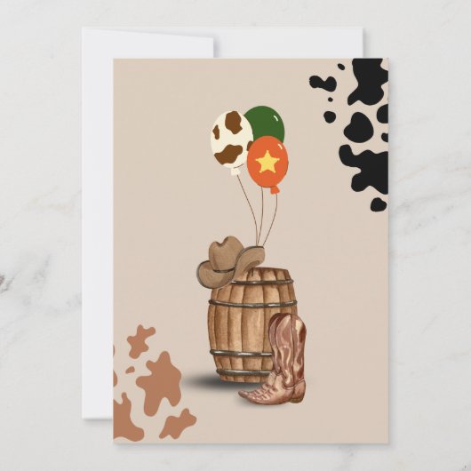 Cowboy Verjaardag 2e Rodeo Verjaardagsfeestje Kaart (Achterkant)